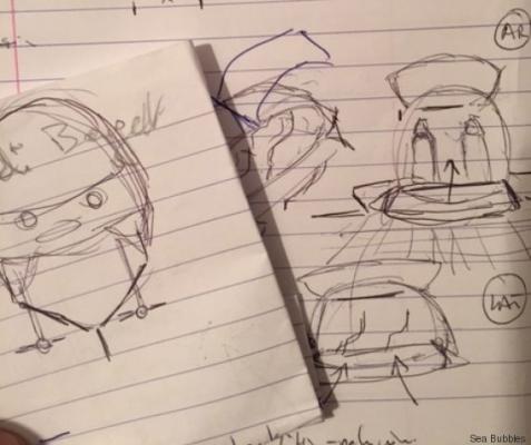 Thebaults erste Scribbles von der Sea Bubble