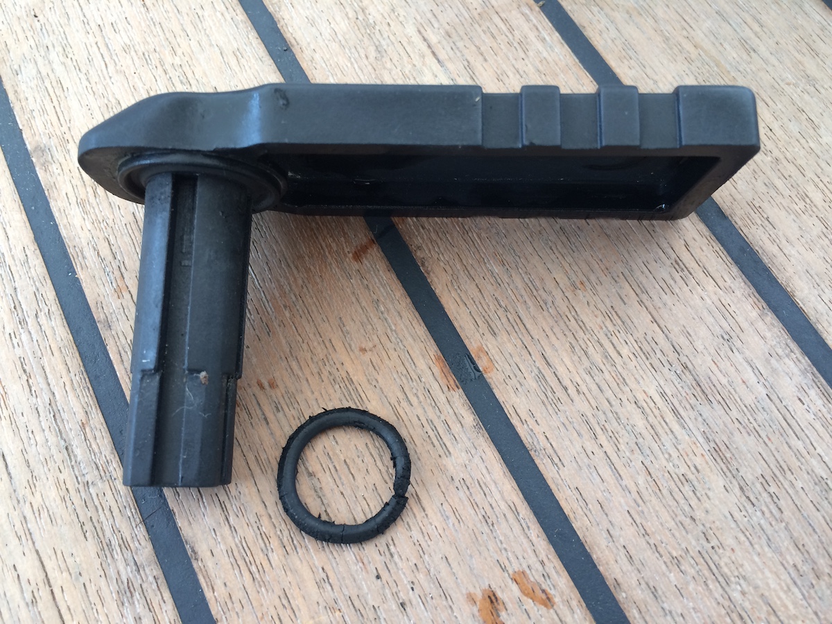Skylight-Drehgriff mit verschlissenem O-Ring