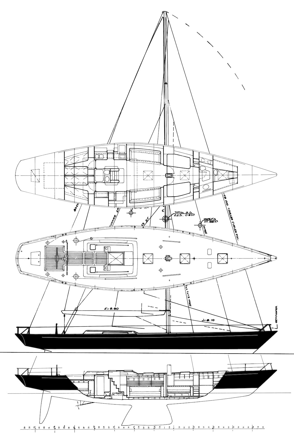 Pl&auml;ne des formstabil breiten Bootes