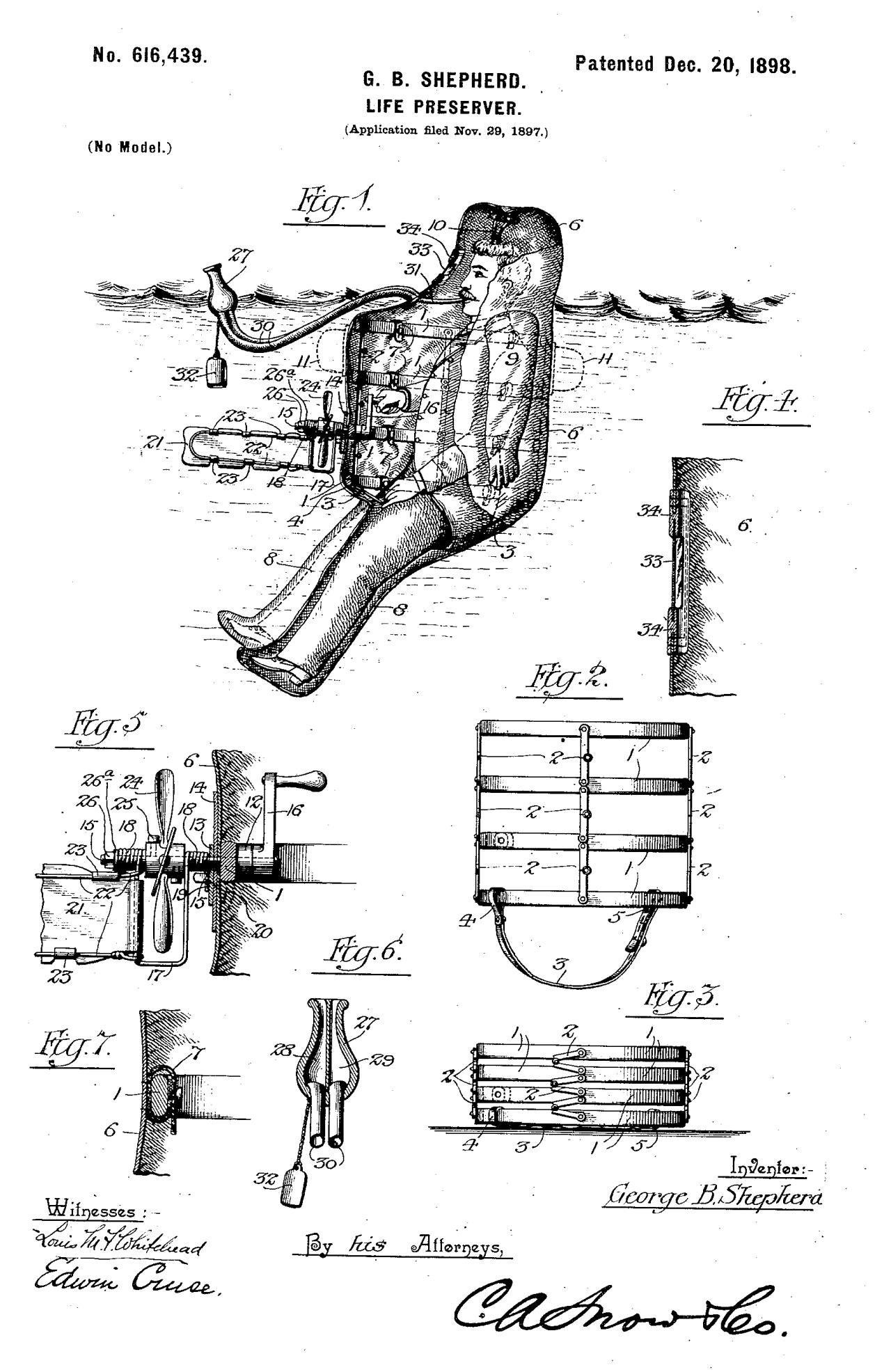 Kuriose, nicht immer ganz verst&auml;ndliche Vorschl&auml;ge, die Schiffbr&uuml;chige retten sollten &copy; public domain, gemeinfrei